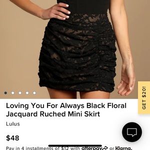 Lulu’s Black Mini Skirt - XL